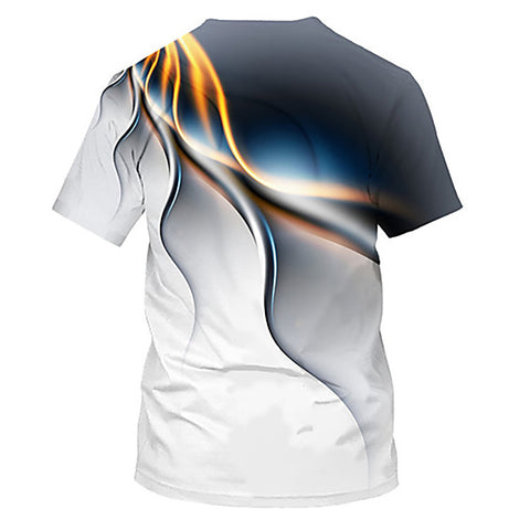 3D camouflage printed casual men's T-shirt