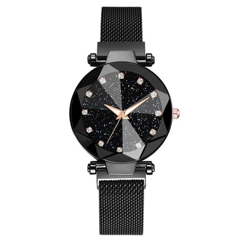 Starry Sky Luxury Women's Quartz Wristwatch with Diamonds