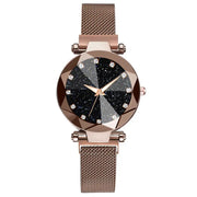 Starry Sky Luxury Women's Quartz Wristwatch with Diamonds