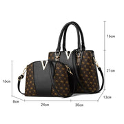 Women's 2-Piece Leather Handbag Set