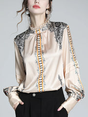 Printed Woman Blouse Silk